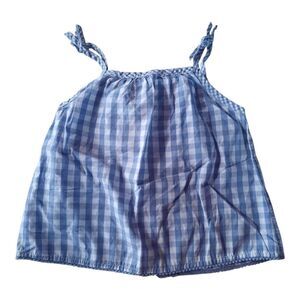 Old Navy Blue Camisole with Gingham Pattern
